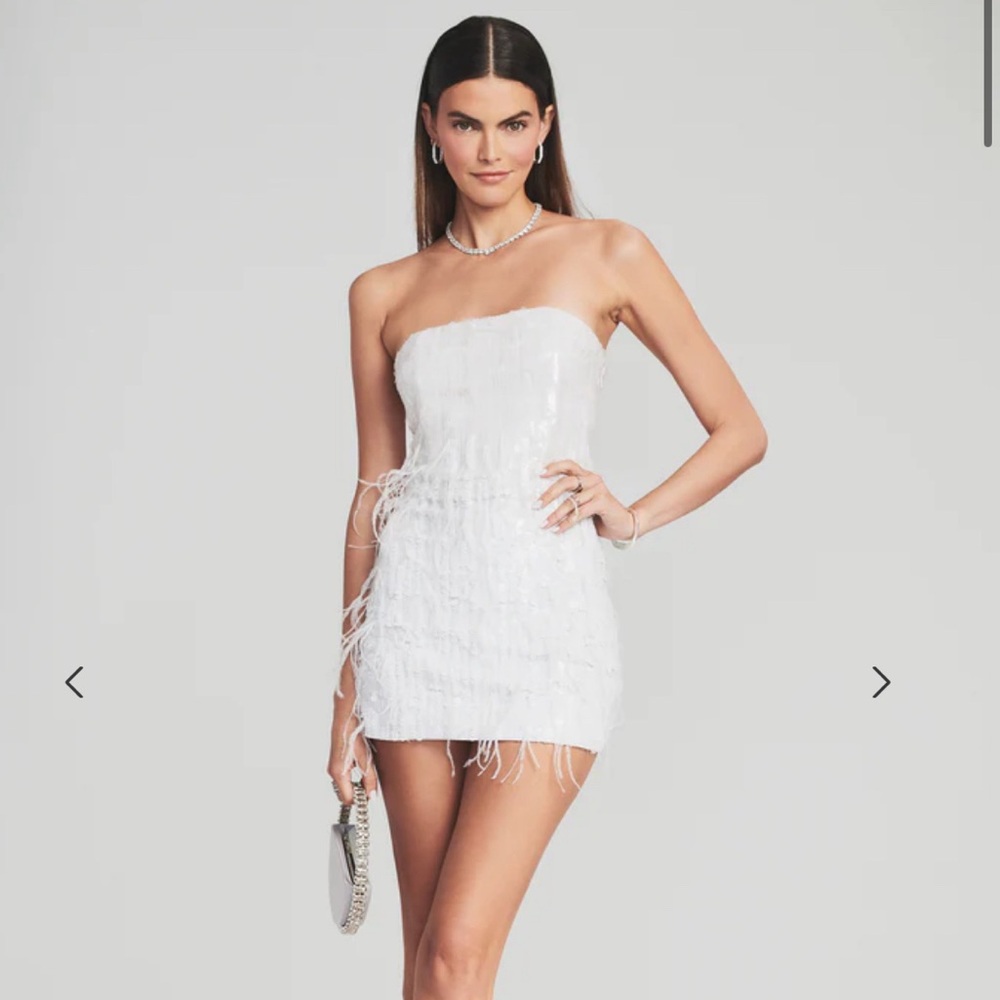Retrofete Anastasia Sequin Feather Dress size S